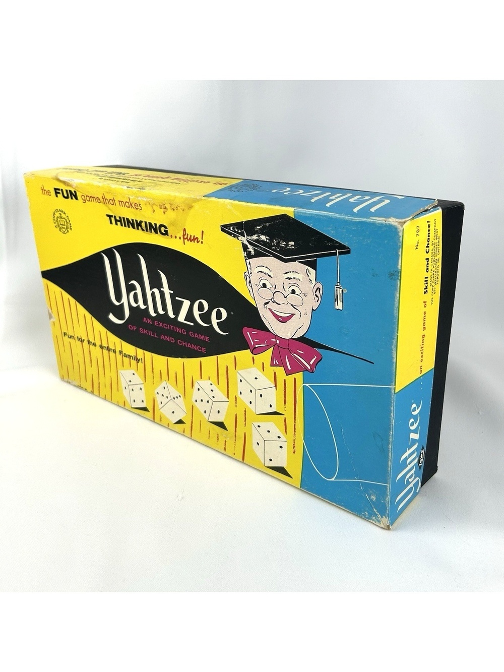 Vintage Yahtzee 1956 Copp Clark Dice Game Family Board Game Complete Open Box